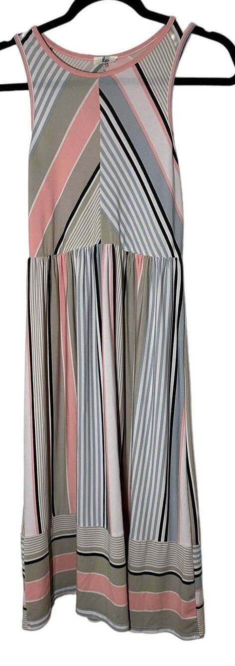 Egy Woman's Midi Sleeveless Striped Dress Size Small